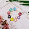 120Pcs 12 Colors Golden Plated Alloy Charms ENAM-SZ0001-64F-4