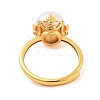 Round Natural Pearl Finger Rings STER-Z009-05G-3
