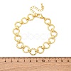 Brass Ring Chain Link  Bracelets for Women Men BJEW-K273-16G-5