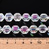 Electroplate Glass Beads Strands EGLA-T021-21C-4