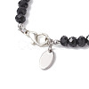 Natural Sodalite & Glass Round Beaded Bracelets for Women BJEW-JB12210-01-4