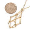 Crystal Stone Cage Pendant Necklaces NJEW-JN04766-02-3