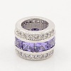 Medium Purple CZ Jewelry Findings Brass Micro Pave Cubic Zirconia Beads X-ZIRC-M015-25P-NR-2