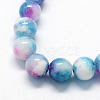 Natural Dyed Persian Jade Gemstone Bead Strands X-G-R271-8mm-XP19-2