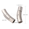Tarnish Resistant Column 304 Stainless Steel Matte Bayonet Necklace Clasps STAS-I013-6mm-A-3
