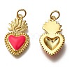 Golden Tone Brass Enamel Pendants X-KK-K750-01G-B-2