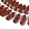 Natural Red Jasper Double Terminated Point Beads Strands G-H069-A01-01-3