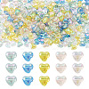 250Pcs 5 Colors Transparent Acrylic Beads TACR-TA0001-82-1