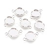 Brass Cabochon Connector Settings KK-E058-S-2