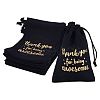 30Pcs Jute Cloth Drawstring Bags with Gold Stamping Thank You for Being ABAG-GO0001-05-1