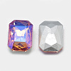 Pointed Back Glass Rhinestone Cabochons RGLA-T019-10x14mm-04-2