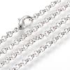 Iron Rolo Chains Necklace Making MAK-R015-60cm-P-1