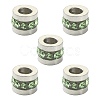 201 Stainless Steel Polymer Clay Rhinestone Inlaid Beads RB-YW0001-11J-1