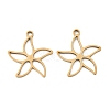 Hollow 201 Stainless Steel Pendants STAS-F337-10G-G-1