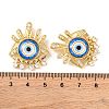 Rack Plating Brass Micro Pave Cubic Zirconia Pendants KK-H486-22G-4