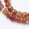 Natural Striped Agate/Banded Agate Beads Strands X-G-G591-6mm-03-3