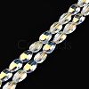 Transparent Electroplate Glass Beads Strands GLAA-Q099-F01-04-2