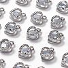 Heart Alloy Charms ZIRC-R007-043A-02-3