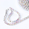 Brass Rhinestone Strass Chains CHC-T001-SS12-02S-2