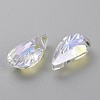 Embossed Glass Rhinestone Pendants GLAA-J101-06A-001SI-2