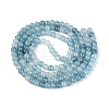 Ombre Effect Dyed Crackle Glass Beads Strands GLAA-Q106-01A-B26-3