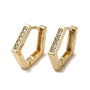 Brass Micro Pave Cubic Zirconia Hoop Earring EJEW-L271-21KCG-01-1