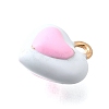 Zinc Alloy Enamel Charms FIND-U029-01G-07-2