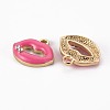 Golden Plated Alloy Enamel Pendants ENAM-T009-91B-RS-2