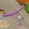 Lovely Wedding Dress Angel Bracelets for Kids BJEW-JB00727-08-2