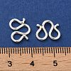 925 Sterling Silver W Shape Clasps STER-K177-06C-S-3