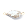 Natural Baroque Pearl Keshi Pearl Copper Wire Wrapped Connector Charms PALLOY-JF02085-01-2