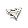 Non-Tarnish 304 Stainless Steel Letter Pendant Rhinestone Settings STAS-Y006-61P-V-3