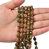 Natural Unakite Beads Strands G-F809-A48-01-2