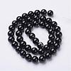 Natural Black Onyx Round Beads Strands GSR8mmC097-3
