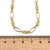 304 Stainless Steel Flower Link Chain Necklaces for Women NJEW-A046-02C-G-5