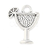 Tibetan Style Cocktail Glass Alloy Pendants LS-TIBEP-Q054-03AS-RS-1