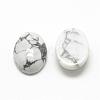 Natural Howlite Cabochons G-R415-14x10-29-2
