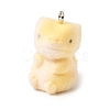 Flocking Opaque Resin Pendants RESI-G128-01V-1