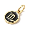Real 18K Gold Plated Brass Enamel Charms KK-L216-001G-F01-2