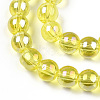 Electroplate Transparent Glass Beads Strands GLAA-T032-T10mm-AB12-2