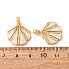 Brass Micro Pave Clear Cubic Zirconia Pendants CU-CBA805D-01G-02-3