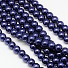 Eco-Friendly Dyed Glass Pearl Round Bead Strands X-HY-A002-6mm-RB069-1