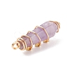 Natural Amethyst Pointed Pendants PALLOY-JF01703-01-4