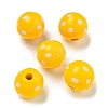 Printed Wood European Beads WOOD-G022-18K-1