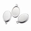 Non-Tarnish 304 Stainless Steel Pendant Cabochon Settings X-STAS-G075-21P-1
