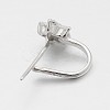 Anti-Tarnish Trendy Rhodium Plated 925 Sterling Silver Micro Pave Cubic Zirconia Pinch Bails STER-M081-072B-2