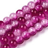 Crackle Baking Paint Imitation Jade Glass Beads Strands DGLA-T003-10mm-12-1