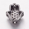 Brass Cubic Zirconia Beads KK-P134-05B-2