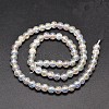 Electroplate Synthetic Crackle Quartz Bead Strands EGLA-J067-6mm-AB01-2