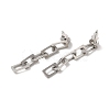 Non-Tarnish 304 Stainless Steel Chain Dangle Stud Earrings for Women EJEW-Q781-27P-2